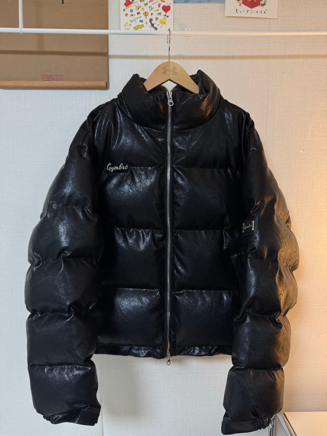 [2XL]짐브로 GBRO 헤비레더 숏패딩 블랙 상품이미지1