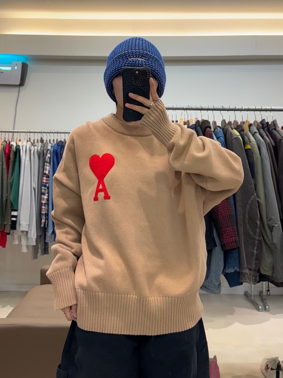 아미 빅 하트 로고 니트 상품이미지5