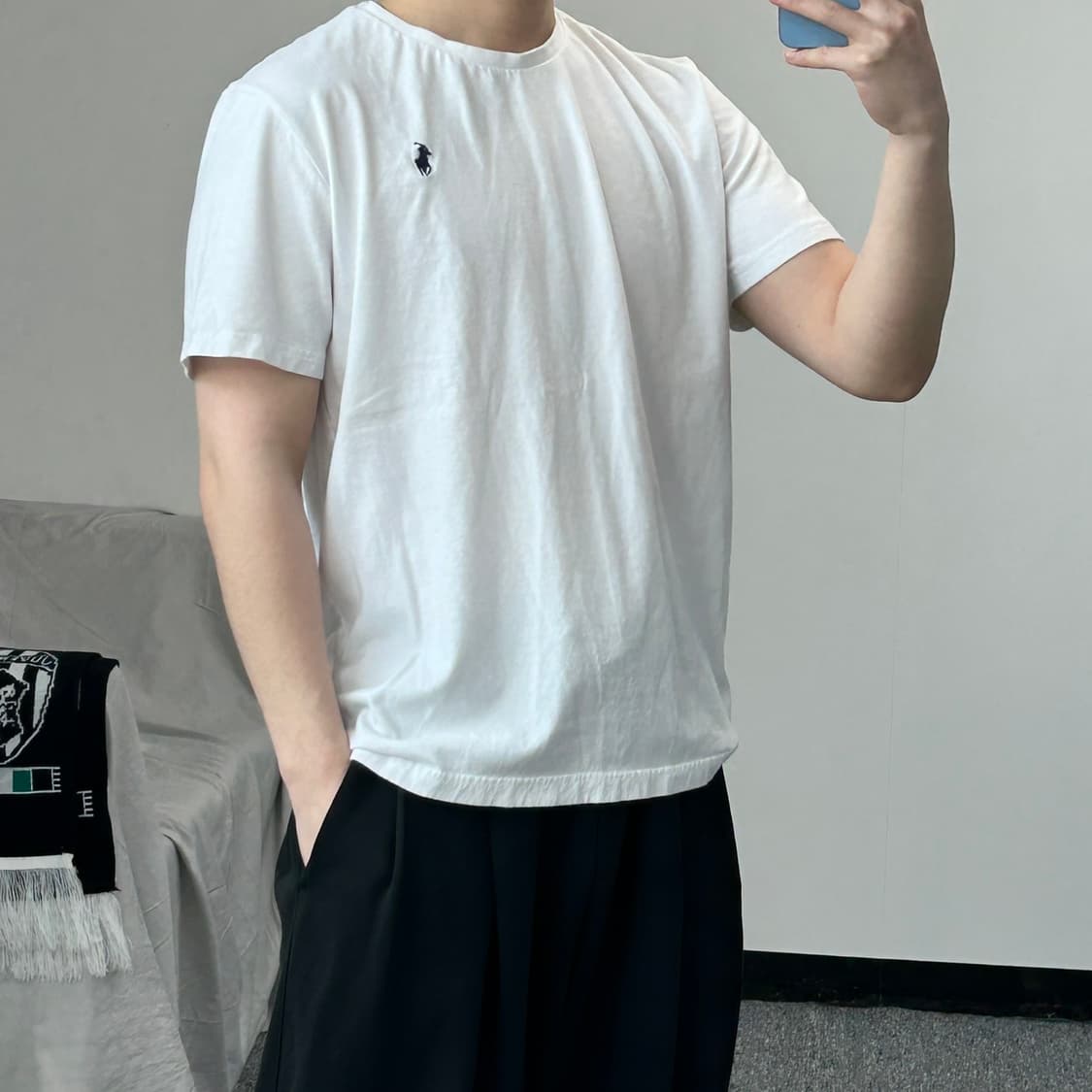 폴로 랄프로렌 화이트 포니 로고 반팔 상품이미지3