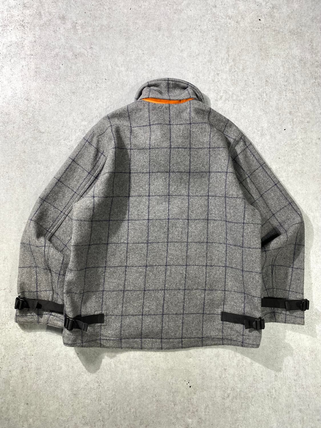 [2] Japanese 일본 빈티지 하프집업 울 체크 아노락 상품이미지6