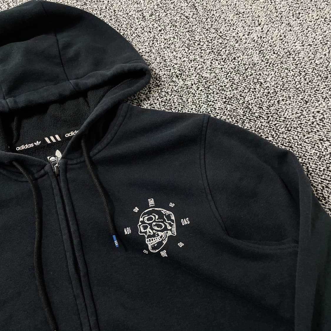 빈티지9. 아디다스 베켄바우어 할로윈 스컬 자수 후드티 후드집업 상품이미지2