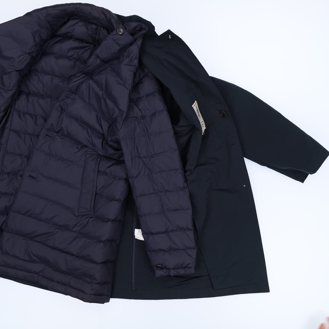 [100] 헤지스 다크네이비 구스다운 싱글 코트 점퍼 N7025 상품이미지9