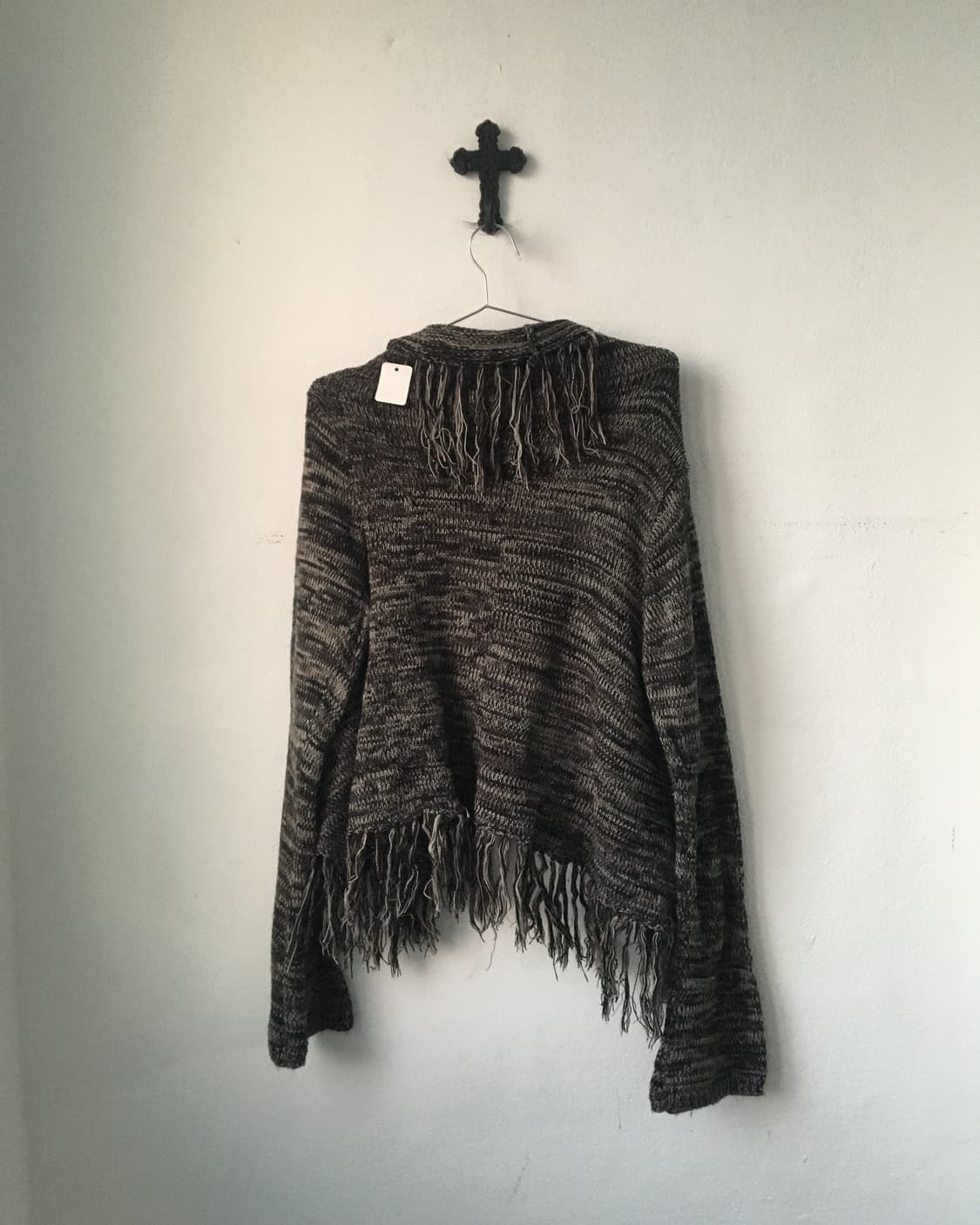 Fringe open knit cardigan 상품이미지4