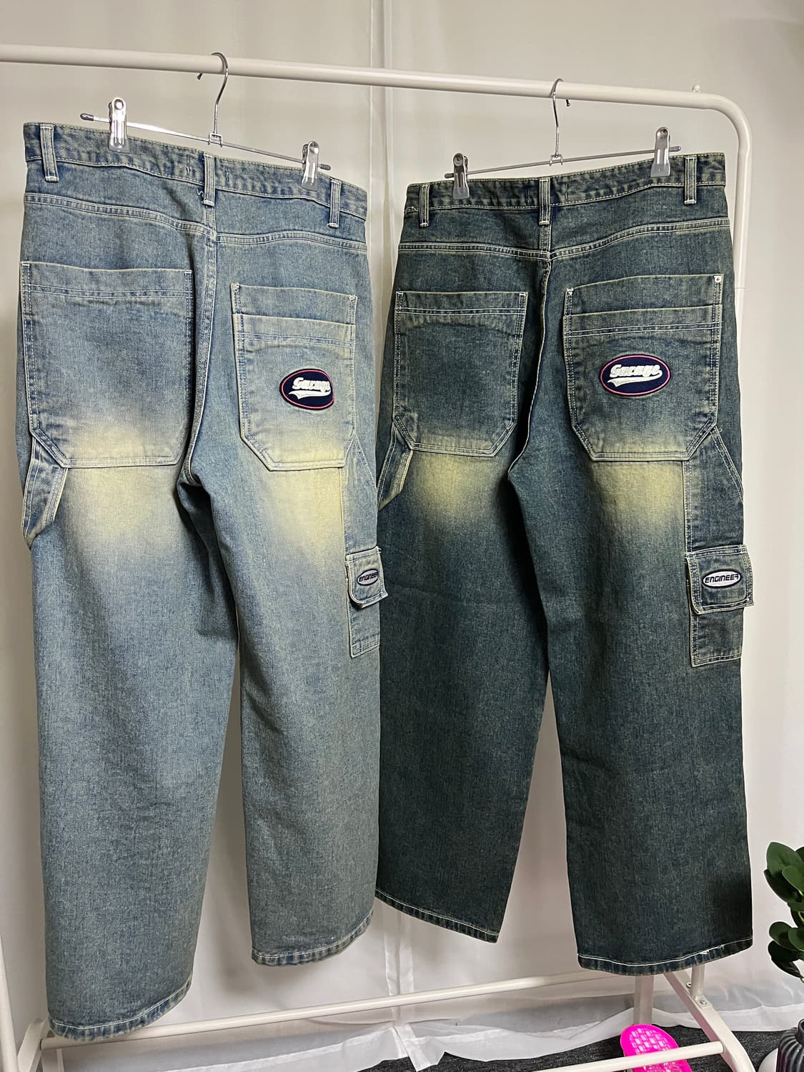 엔지니어 카펜더 데님 패치 팬츠 와이드 청바지 상품이미지3