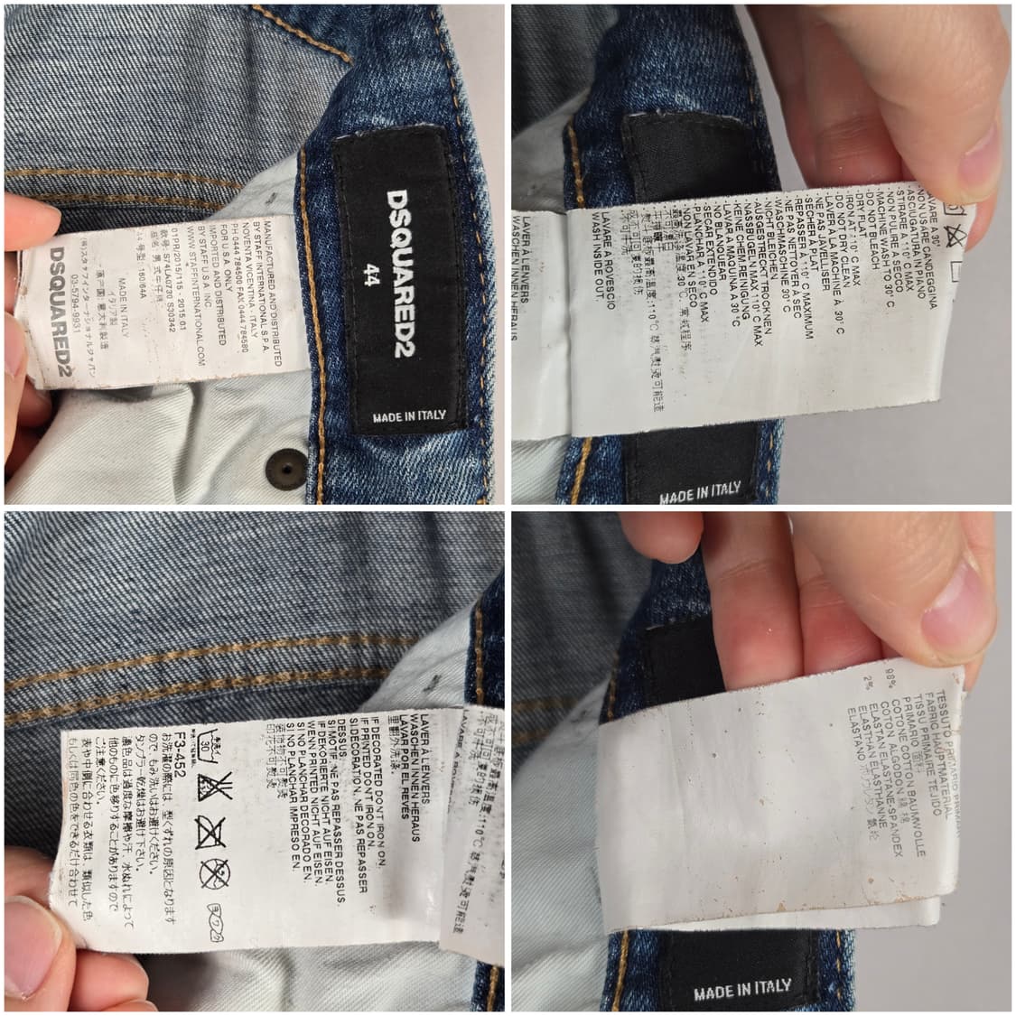 [무료배송]디스퀘어드2 남성 44 핑크 페인팅 메탈로고 쿨가이진 청바지 상품이미지10