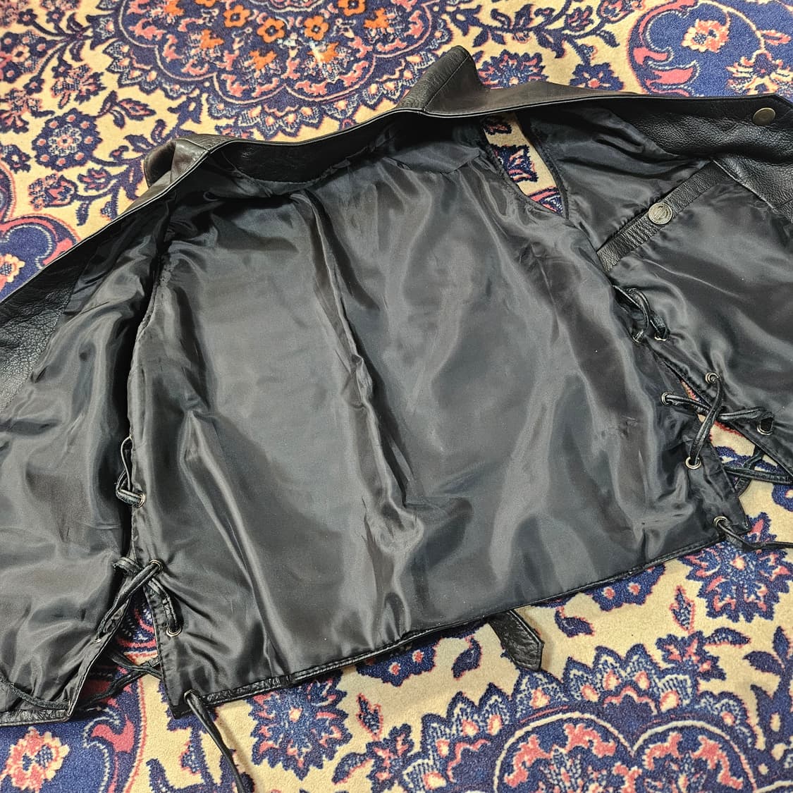 할리데이비슨 90~00’s 소가죽 빅로고 베스트 자켓  상품이미지6