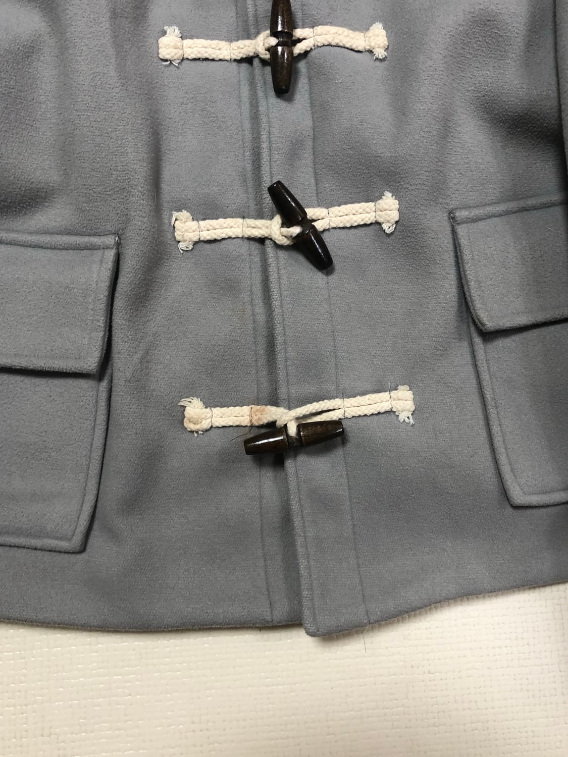빈티지 그레이 더플 하프 코트 상품이미지8