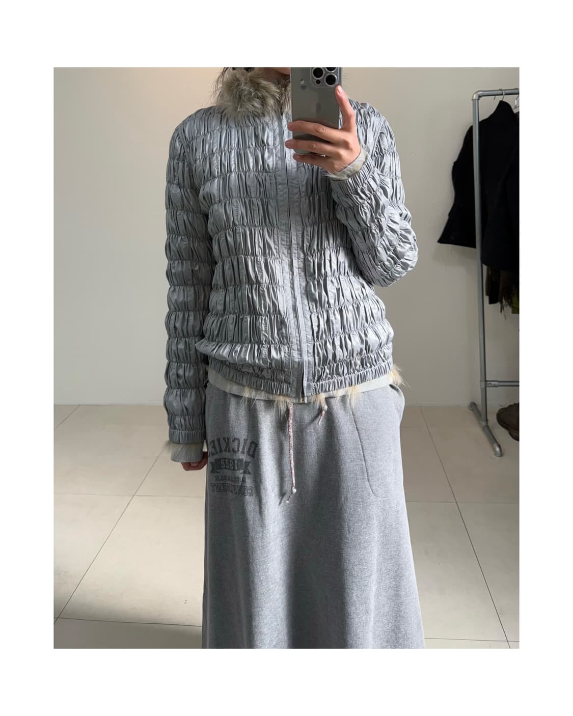 빈티지 셔링 폭스퍼 자켓 상품이미지6