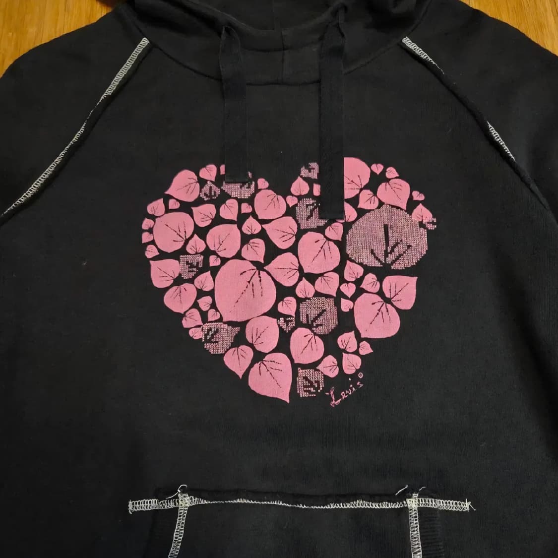 Y2K 리바이스 하트 스티치 후드티 (L) 상품이미지2