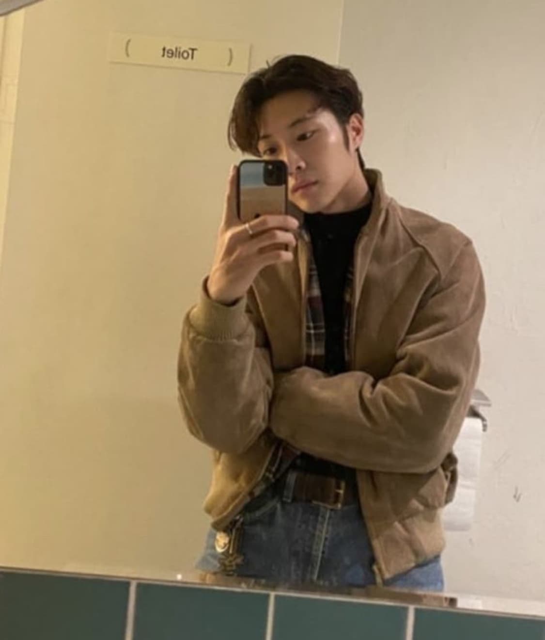 90s 폴로 스웨이드 헤링턴 자켓 XL 모카 베이지 상품이미지7