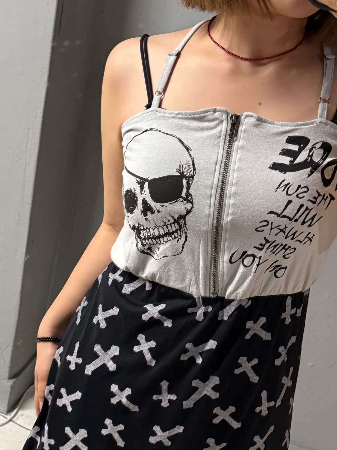 skull & cross printing one-piece 상품이미지2