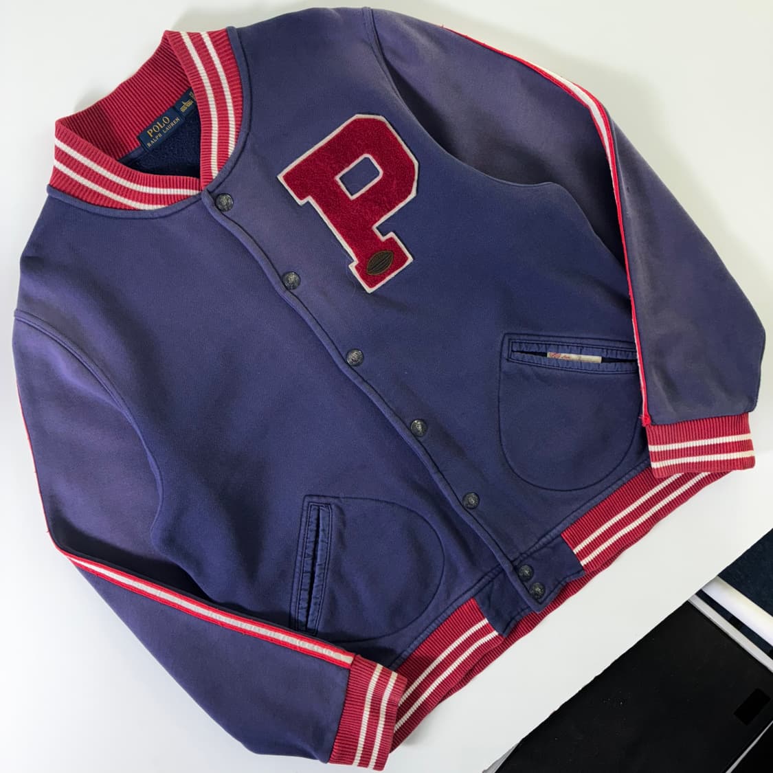 Polo 폴로 랄프로렌 P엠브로이드 에이징 바시티 자켓 상품이미지2