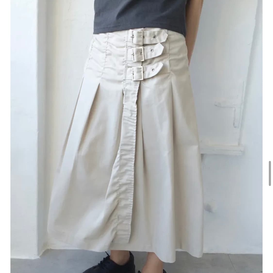 wrap 3 buckle belt skirt 상품이미지2