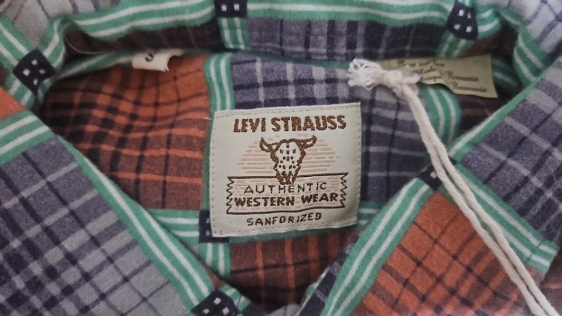 리바이스 LVC 1950'S 숏혼 셔츠 민트 그린 S 상품이미지7