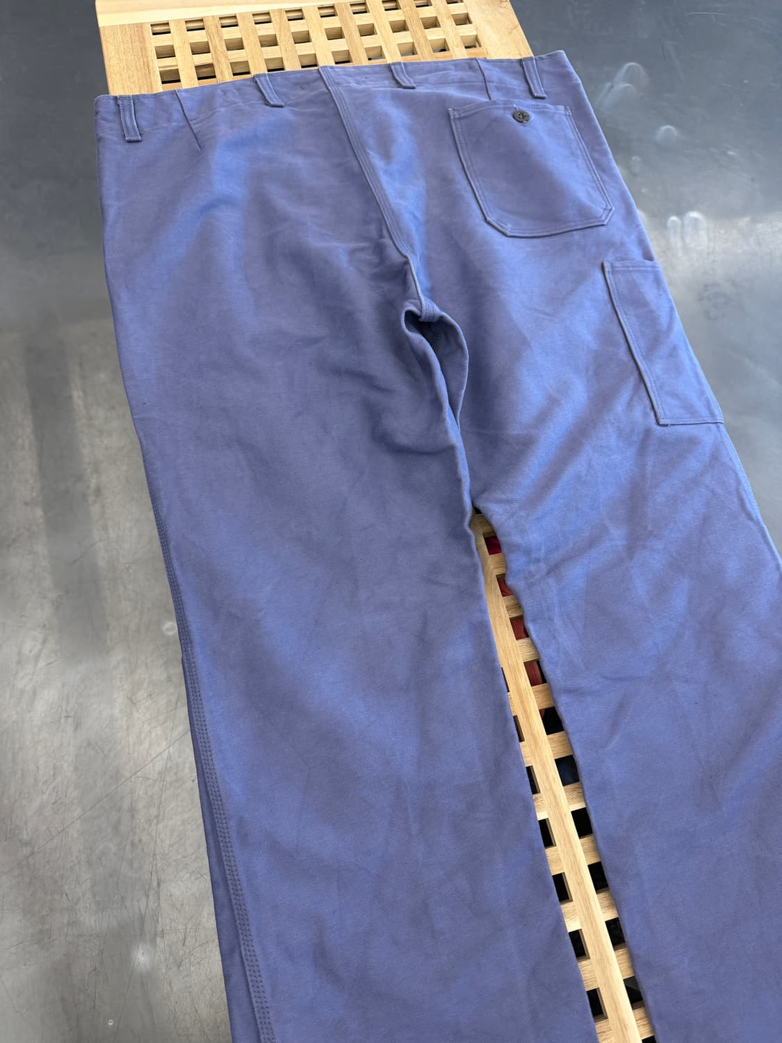 OLD VINTAGE ROFA GREY BLUE 더블니 프렌치워크팬츠 상품이미지10