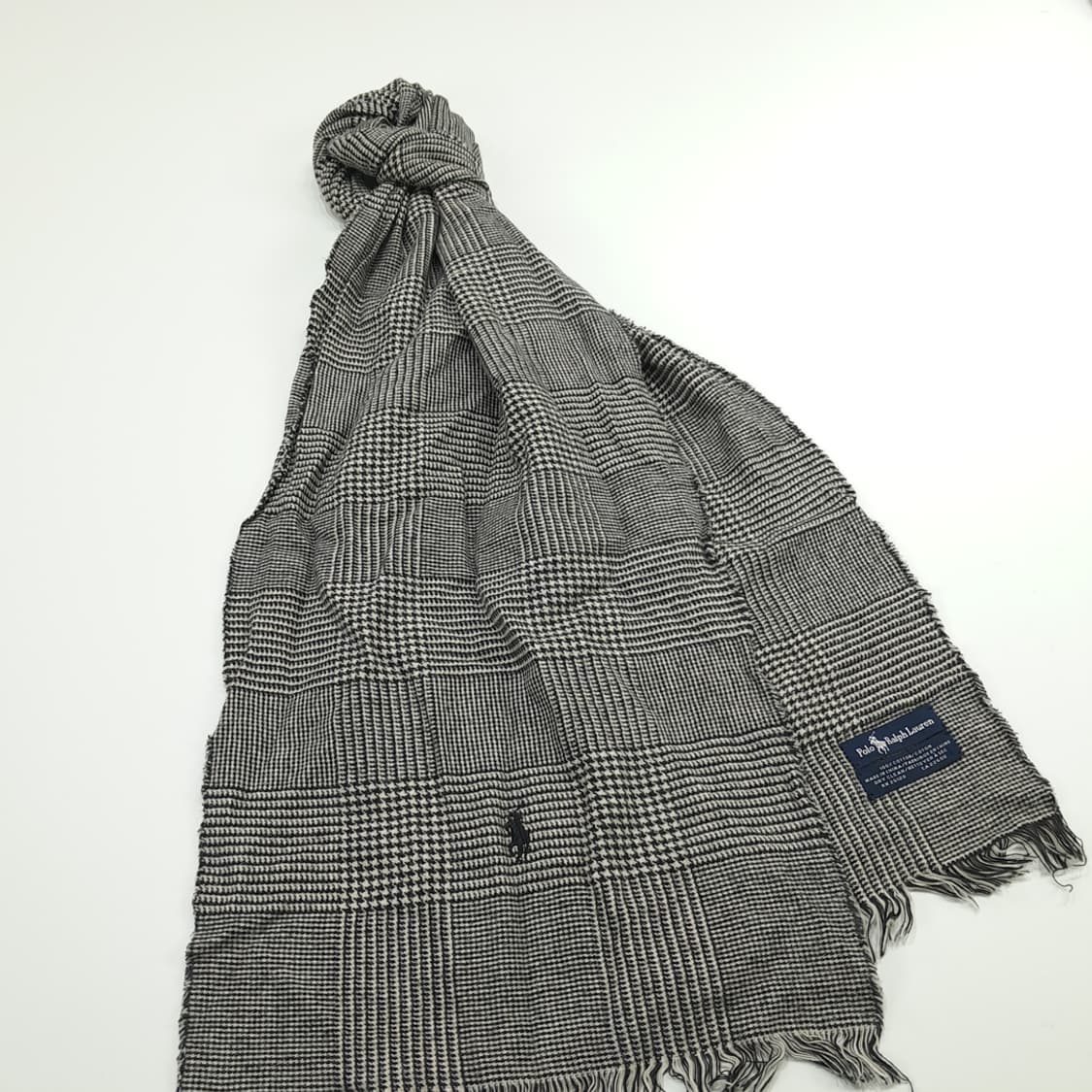 MX146 폴로 랄프로렌 프린스오브웨일즈 코튼 스카프 숄 머플러 상품이미지2