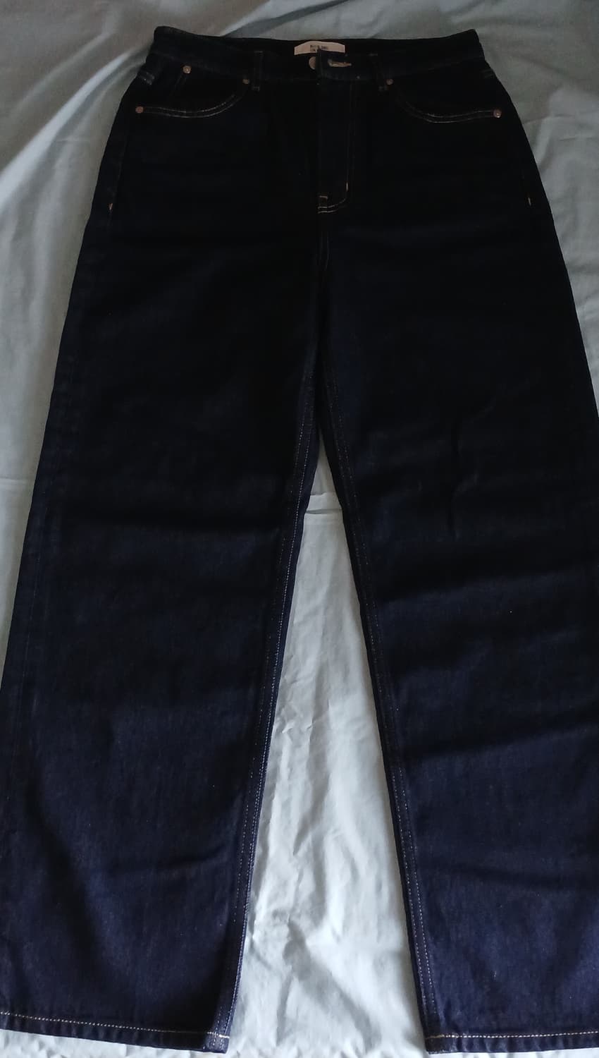 블루브릭 생지 데님 인디고 와이드 팬츠 2 size 상품이미지7