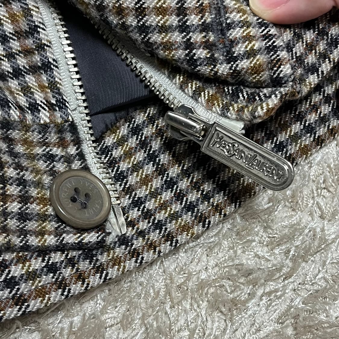 [택포](110)90‘s 입생로랑 울 블루종 자켓  상품이미지5