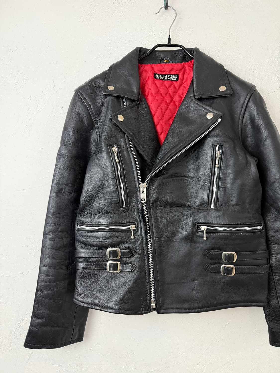 HELL CAT PUNKS 카우 레더 라이더 자켓 상품이미지2