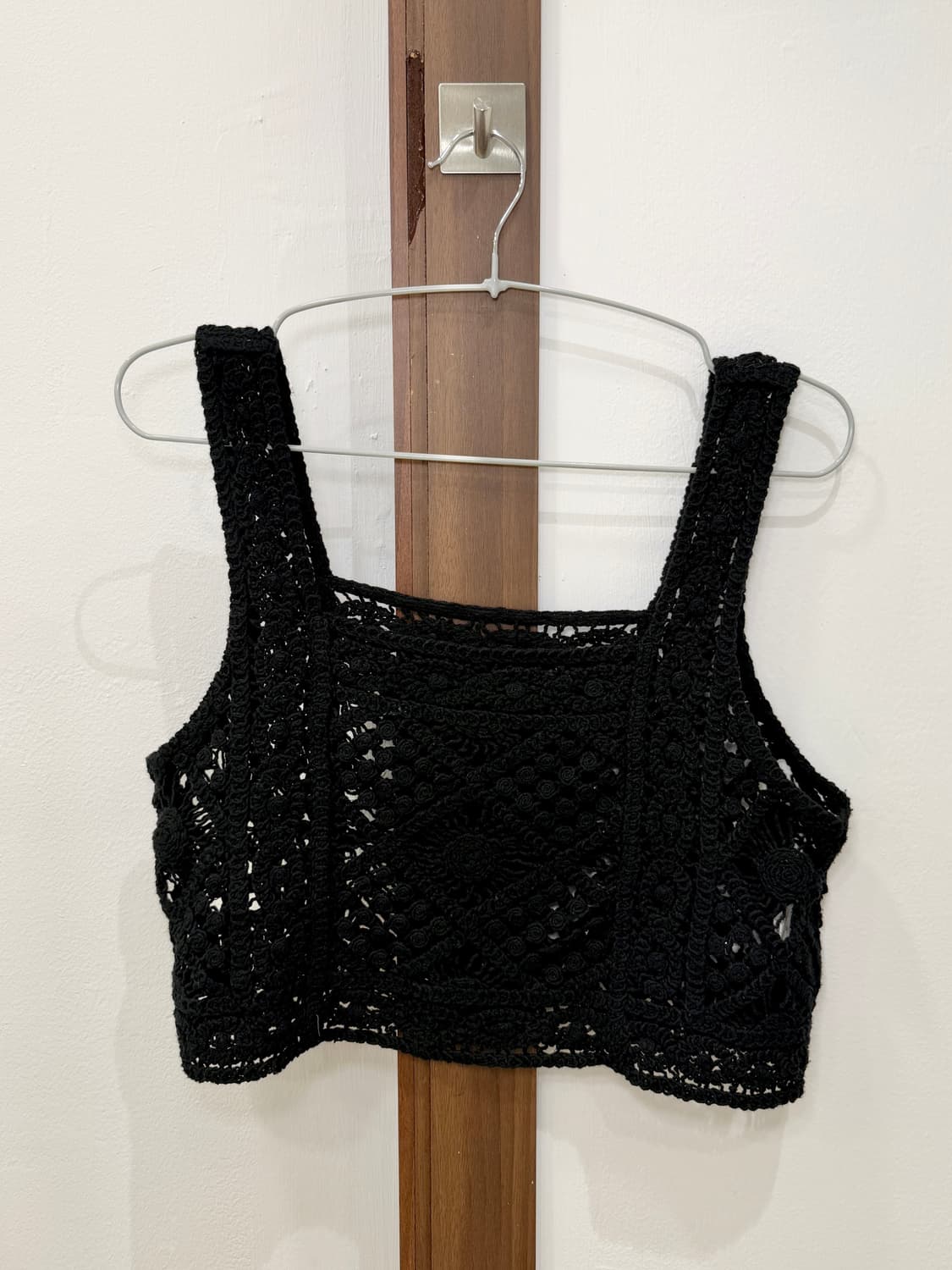 Crochet crop black knit 상품이미지5