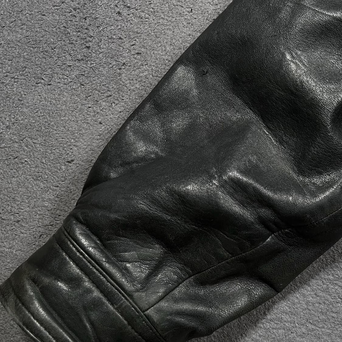 90's 입생로랑 양가죽 블루종 봄버 레더 자켓 상품이미지5