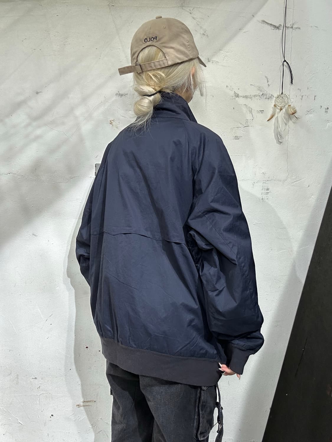 칼하트 네이비 오버핏 트랙 바람막이 블루종 자켓 상품이미지3