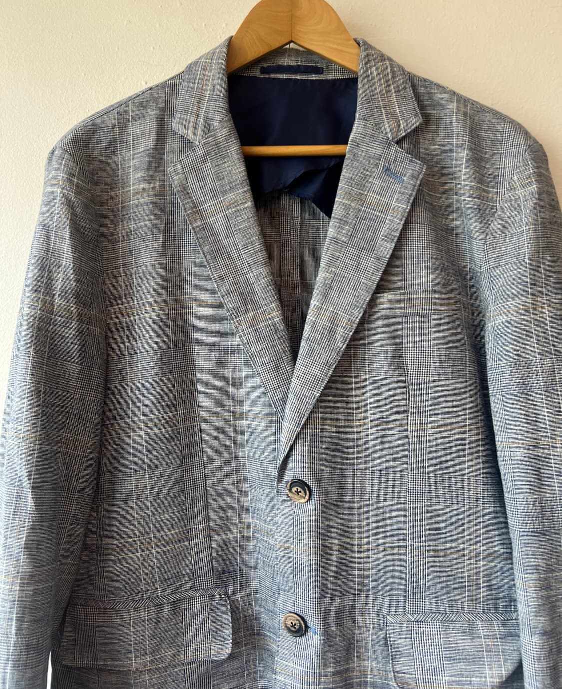 일코르소 마에스트로 남성 블루네이비 체크자켓 상품이미지2