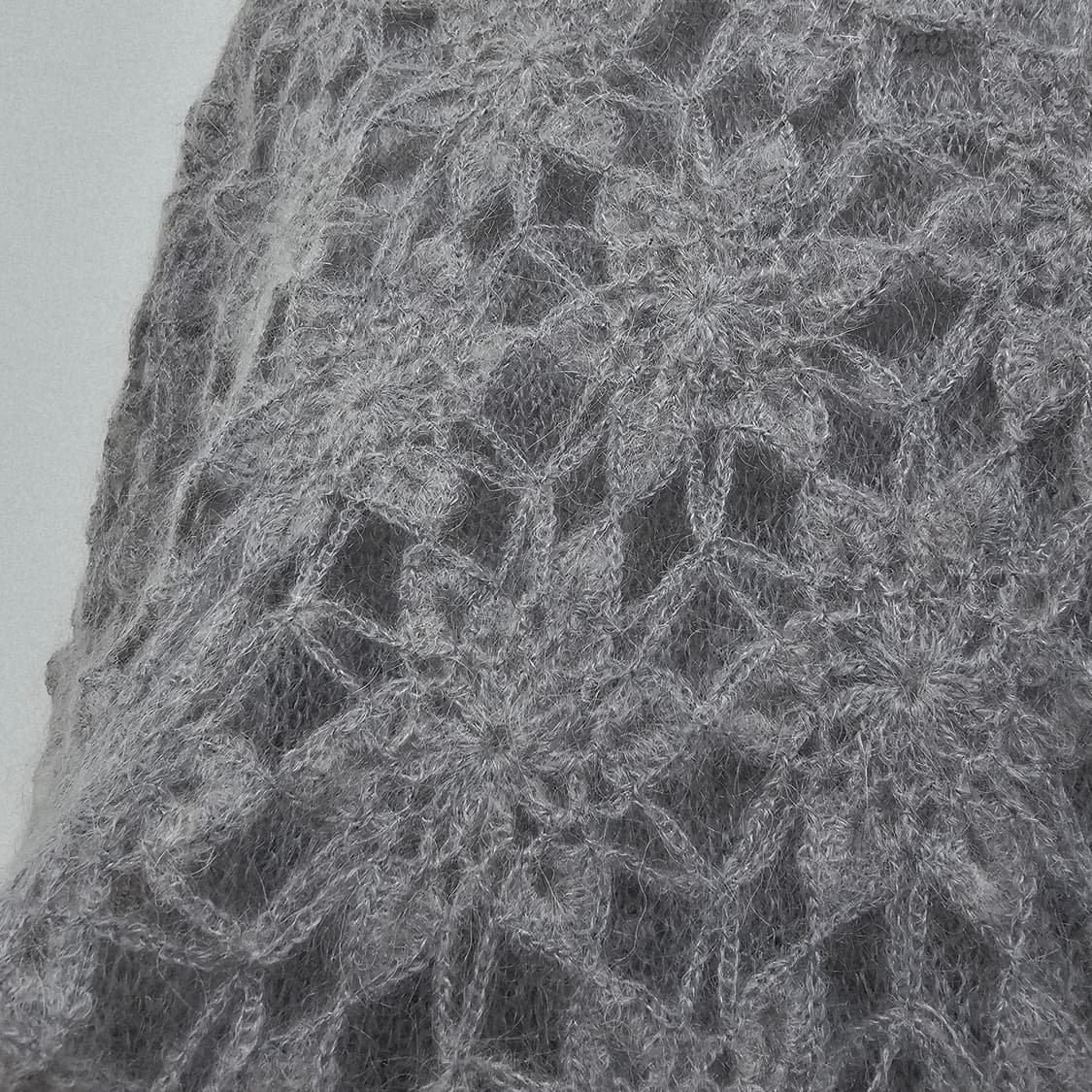 그레이 울 시스루 루즈핏 니트 상품이미지9