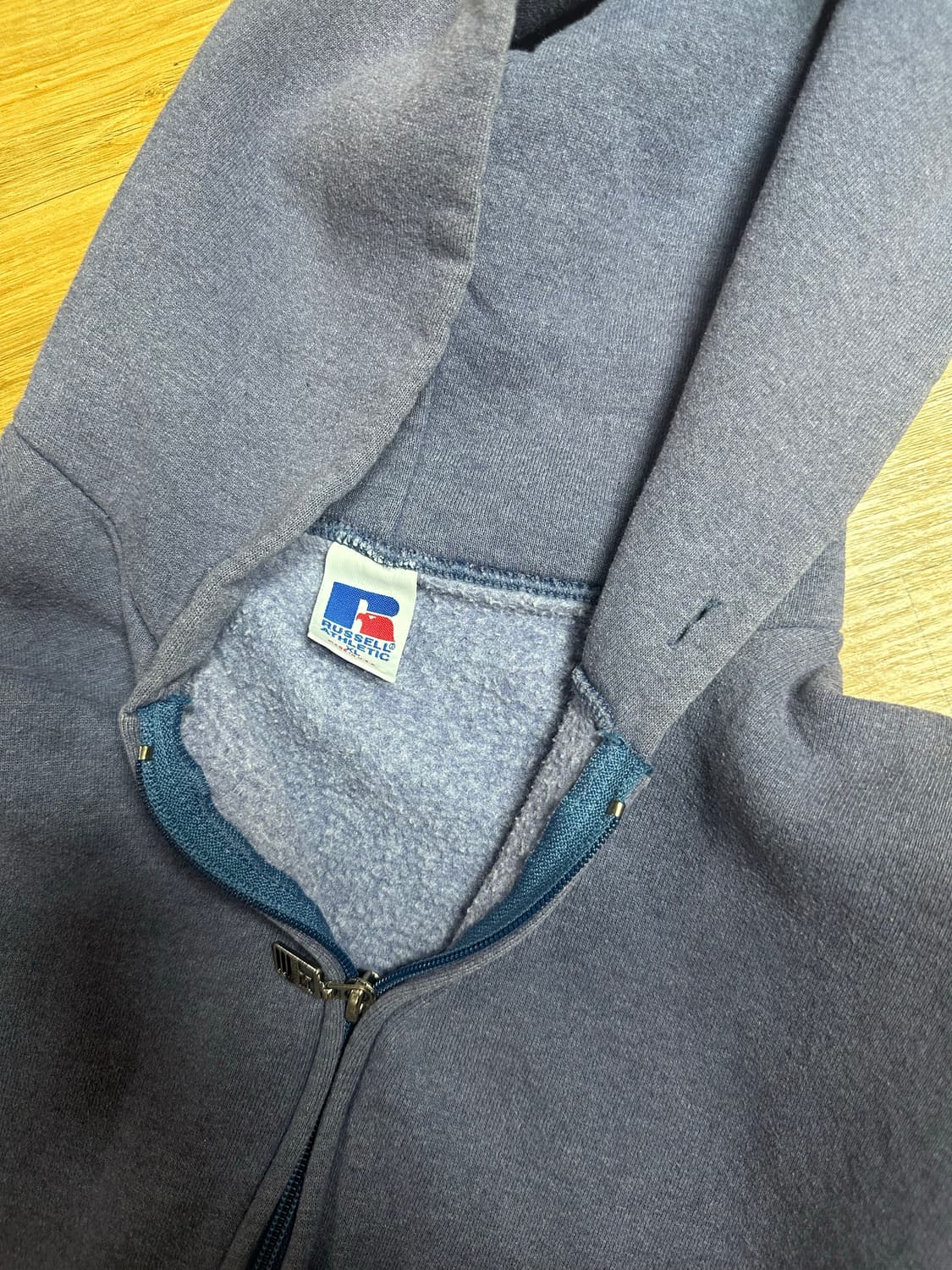 90s 미제 러셀 퍼플 후드집업 XL 상품이미지2