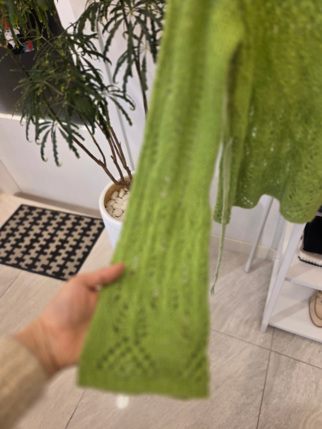 시스템 애플 그린 리본 니트 상품이미지5