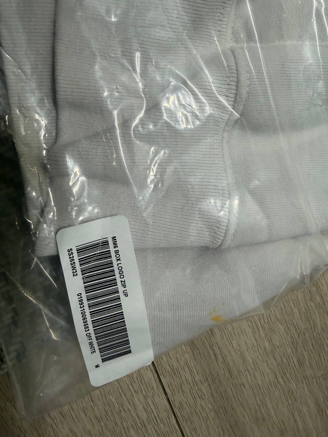 슈프림 X MM6 박스로고 후드집업 화이트 새상품 판매합니다. 상품이미지2