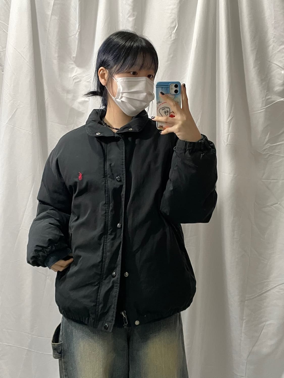 폴로 블랙 패딩 XL 상품이미지3