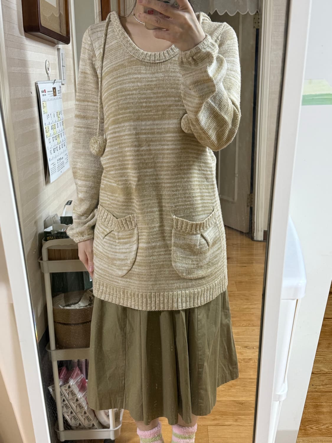 폼폼이 아이보리 니트 원피스 상품이미지2