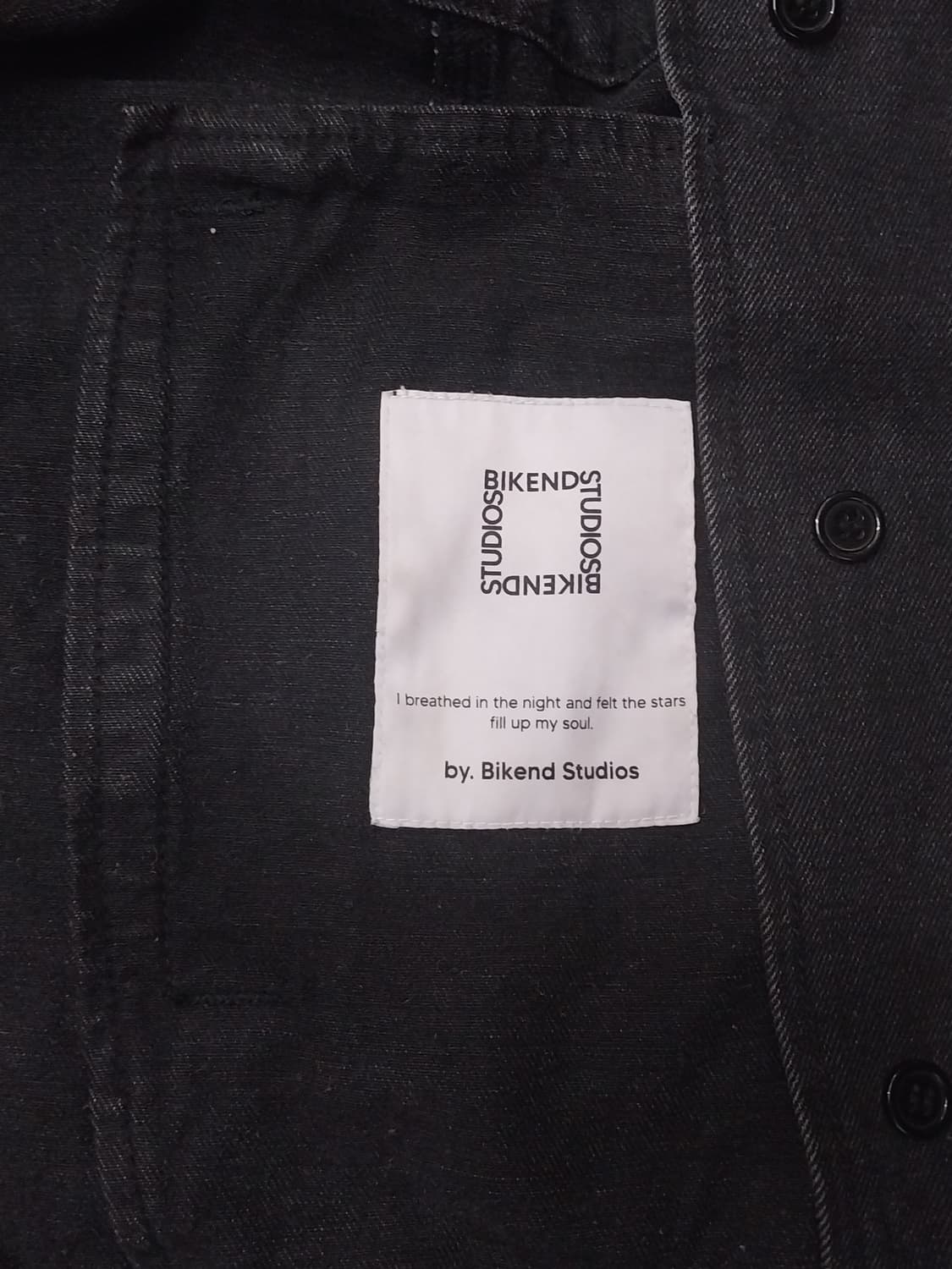 bikend studios 블랙 데님 자켓 M (크게나옴) 상품이미지5