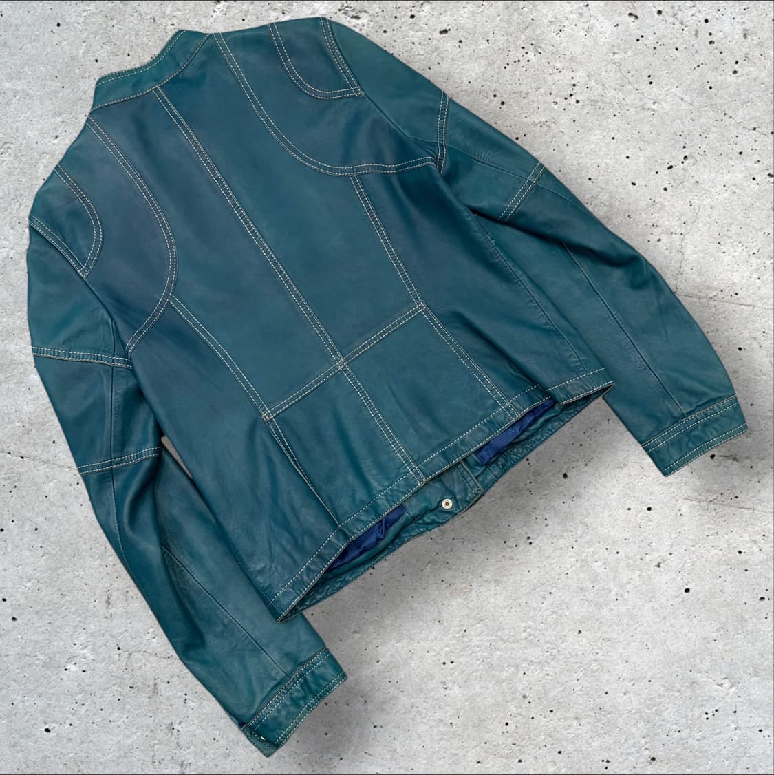 [6] MCM 엠씨엠 빈티지 레더 가죽 블루종 자켓 C961 상품이미지2