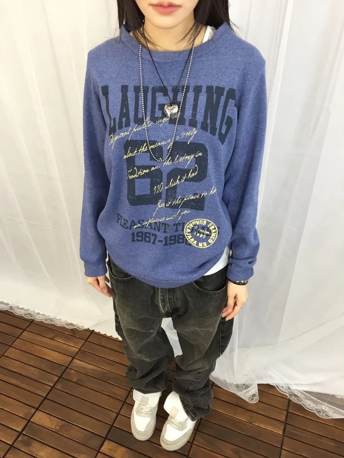 Jpn Laughing 62 Blue Sweatshirt 상품이미지2