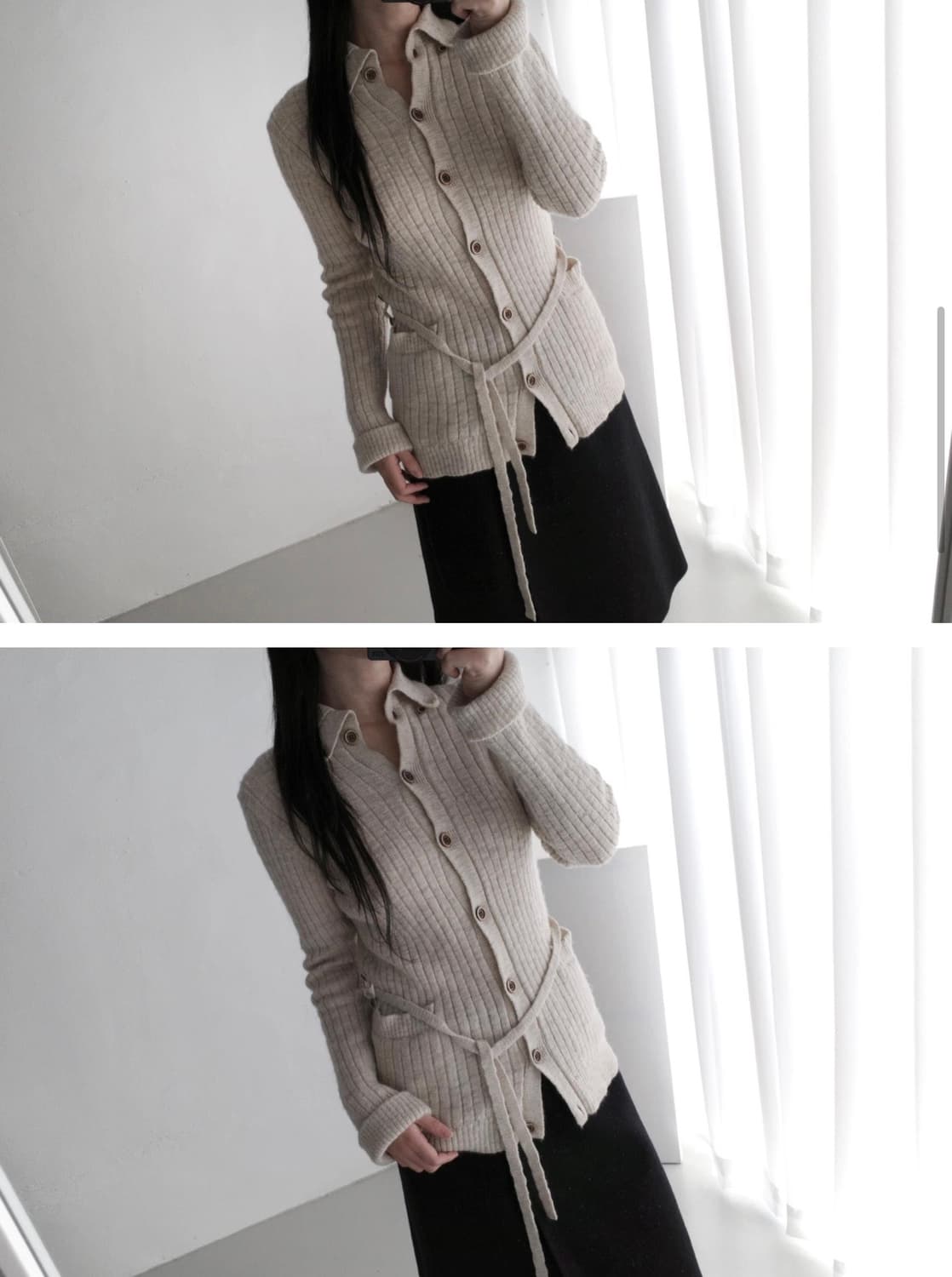 빈티지 가디건 스트랩 가디건 빈티지 스커트 모리룩 모리 가디건 일본빈티지 상품이미지3