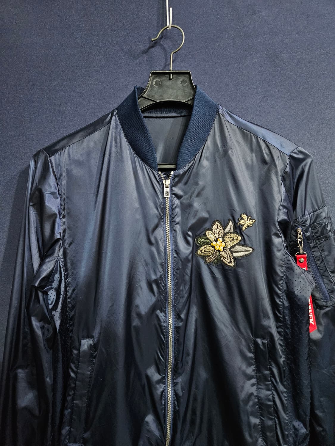 코오롱스포츠 유광 네이비 남성 100 바람막이 항공점퍼  상품이미지7