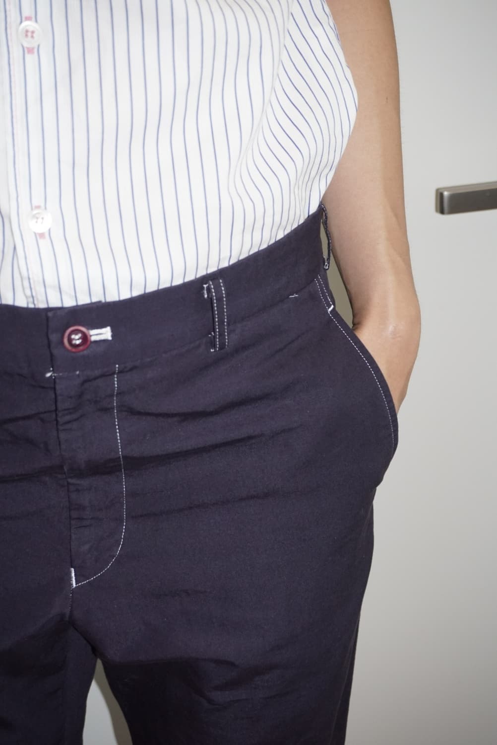 Comme des Garcons navy stitch pants 상품이미지5