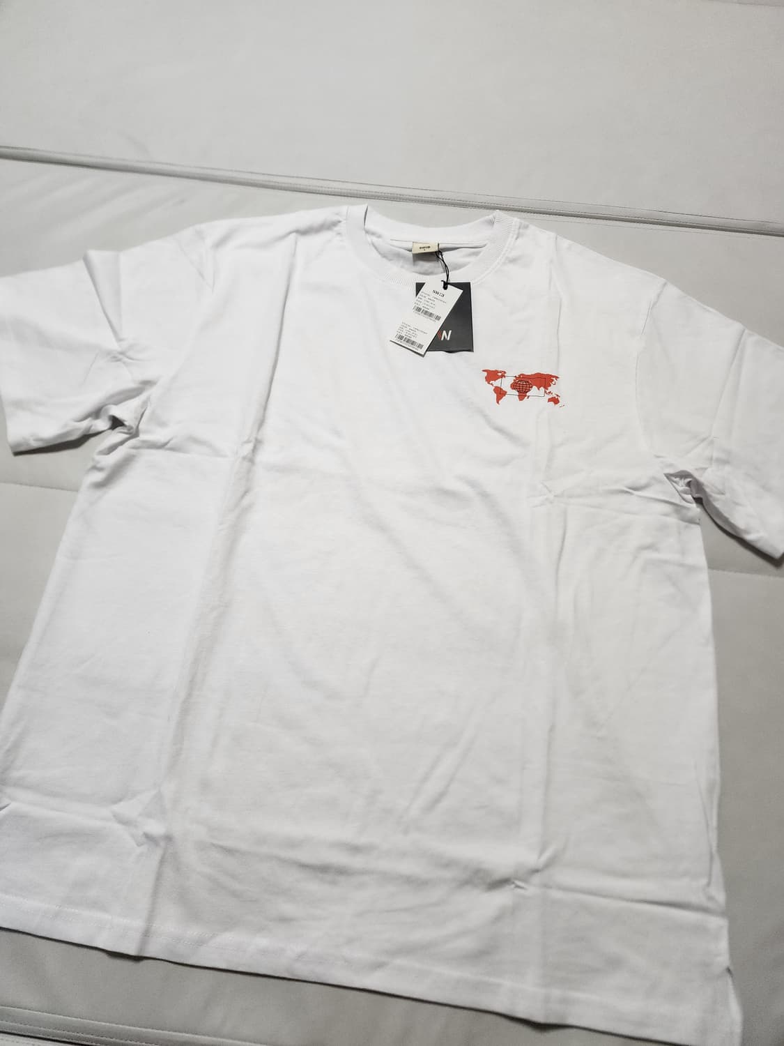 스위브반팔티셔츠화이트L 상품이미지1