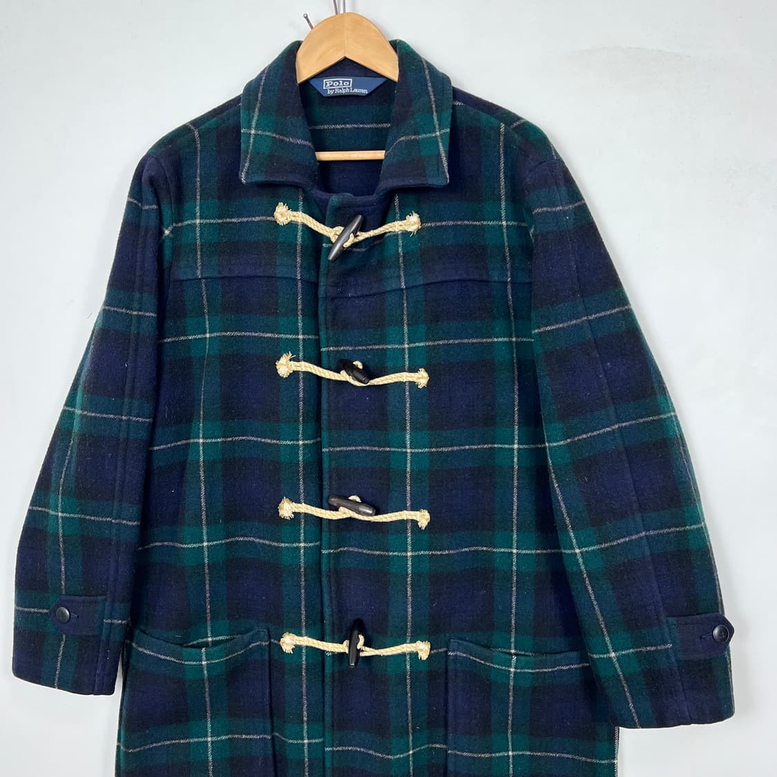 2000s PRL 폴로 랄프로렌 블랙와치 더플 코트 상품이미지2