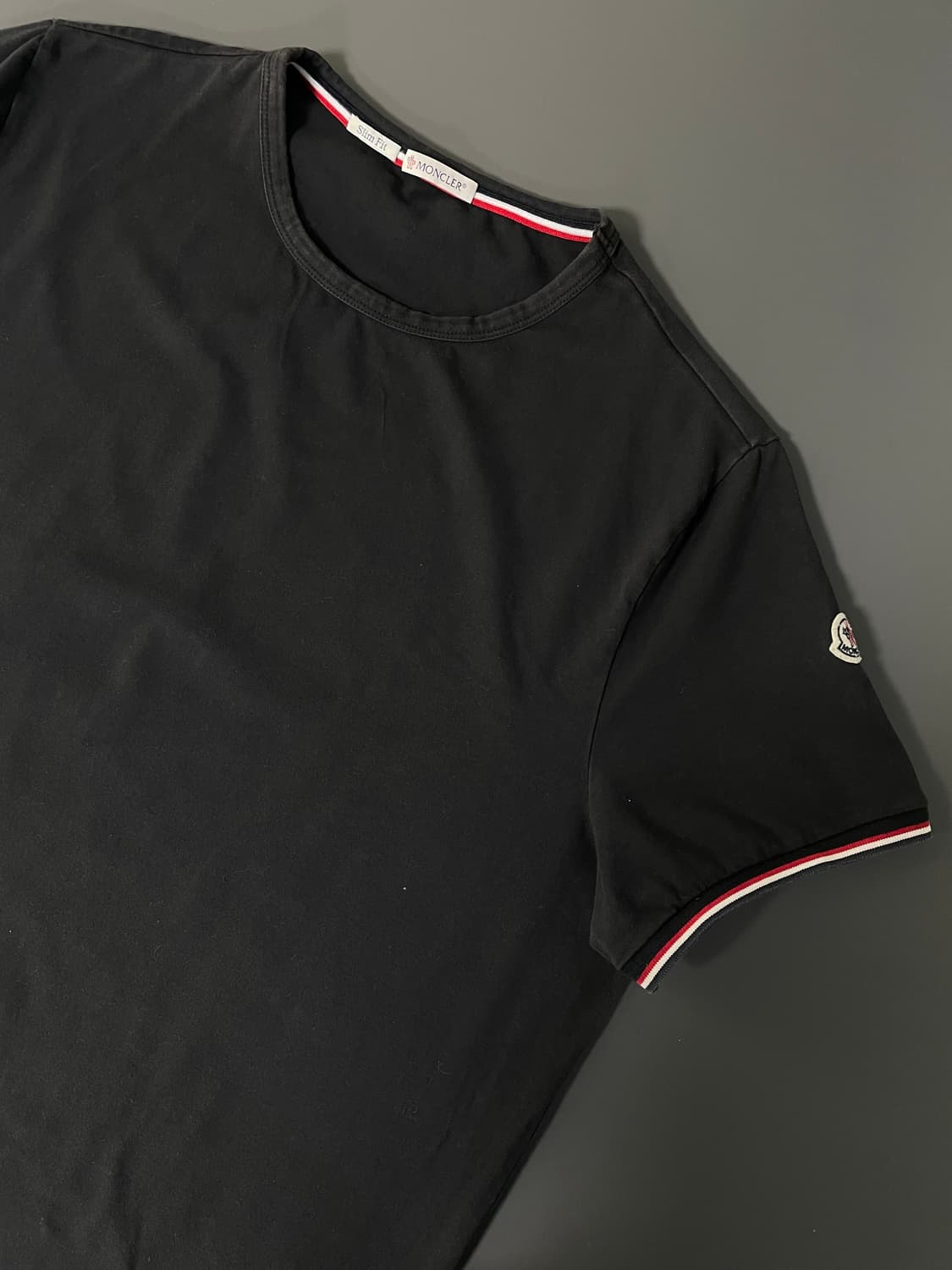 [XXXL] 몽클레어 와펜 패치 코튼 반팔 티셔츠 슬림핏 상품이미지2