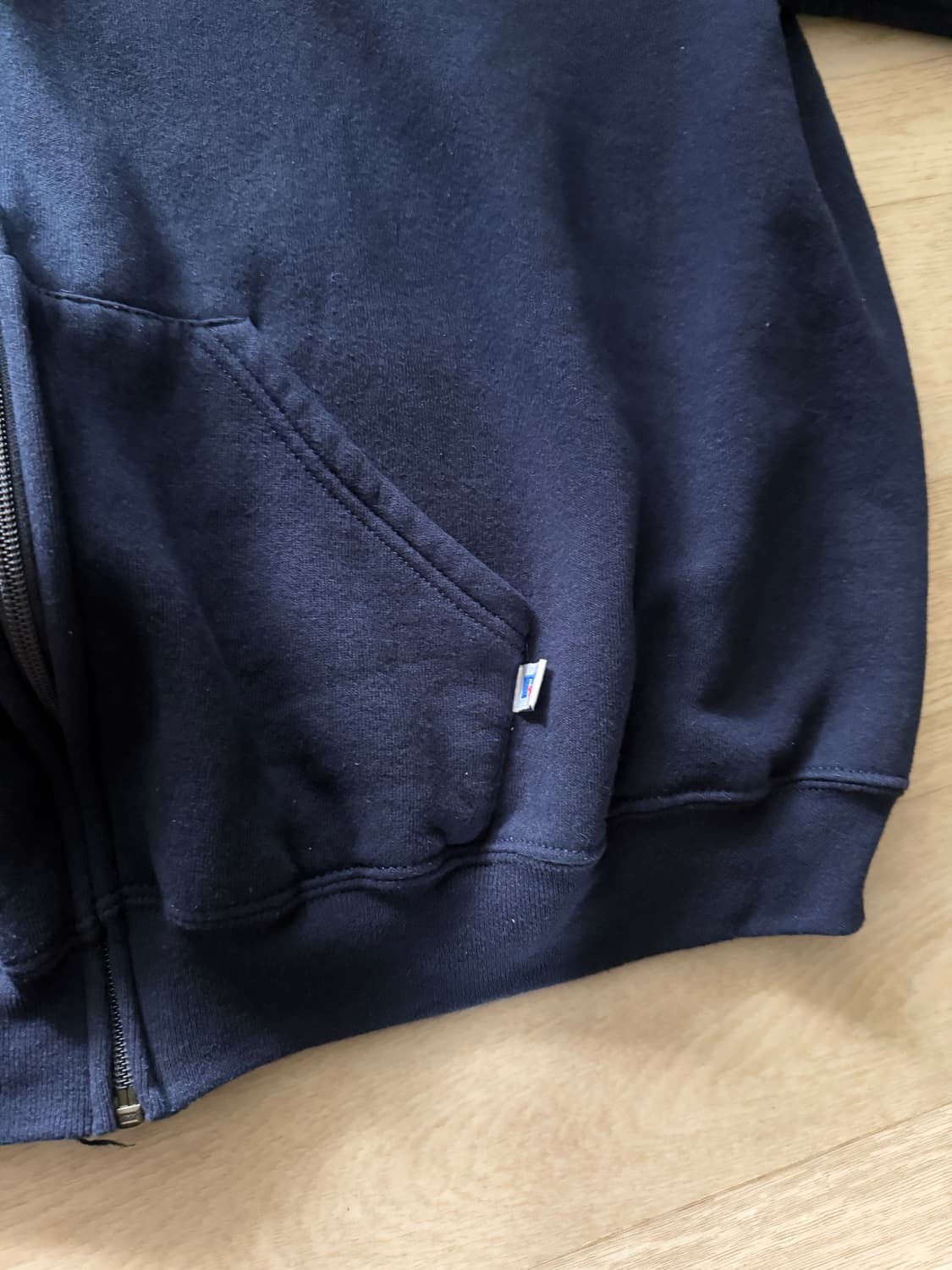 90s 러셀 애슬레틱 빈티지 후드집업 네이비 XL 상품이미지3