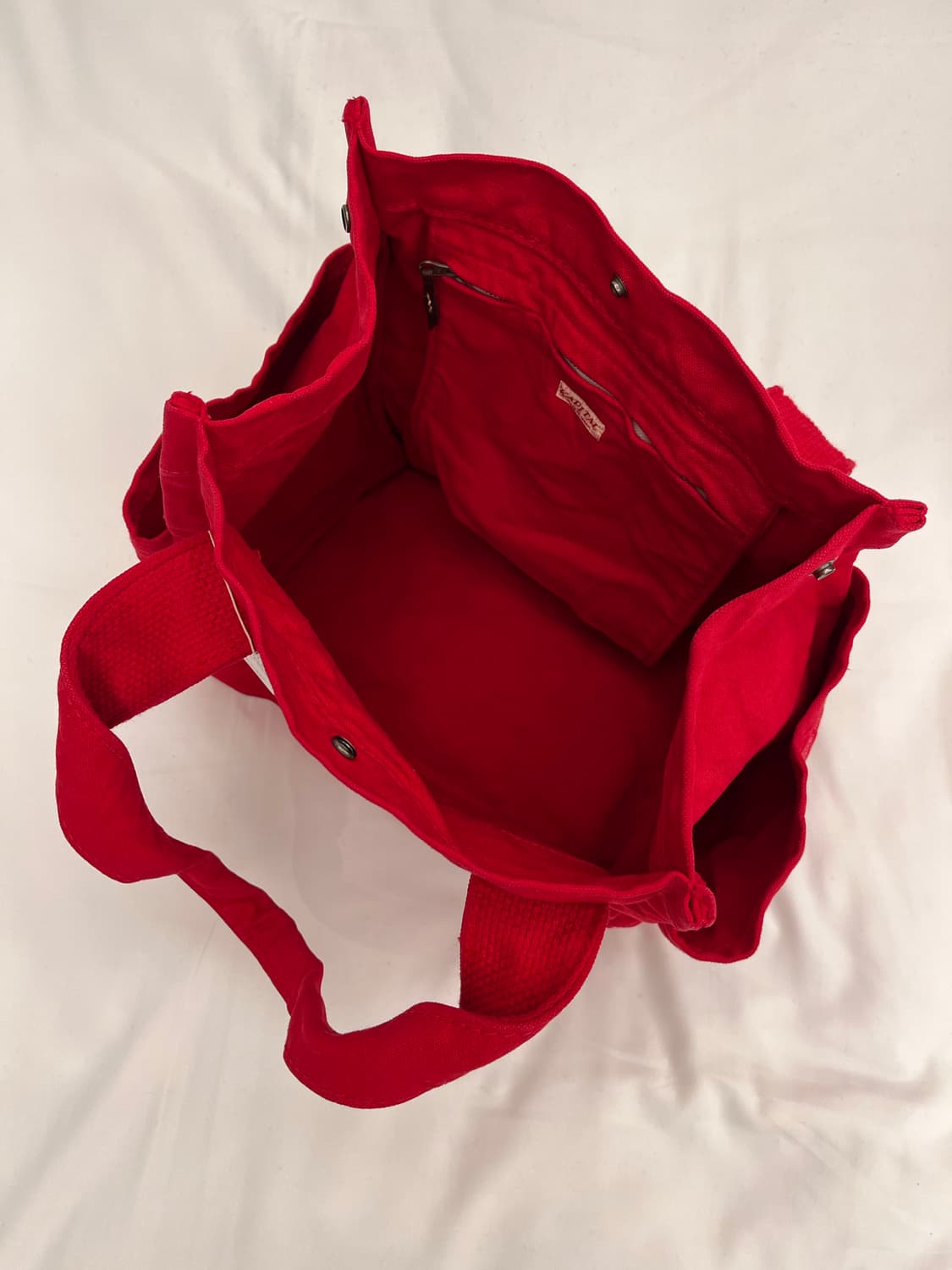 Kapital 캐피탈 No.6 캔버스 토트백 레드 상품이미지9