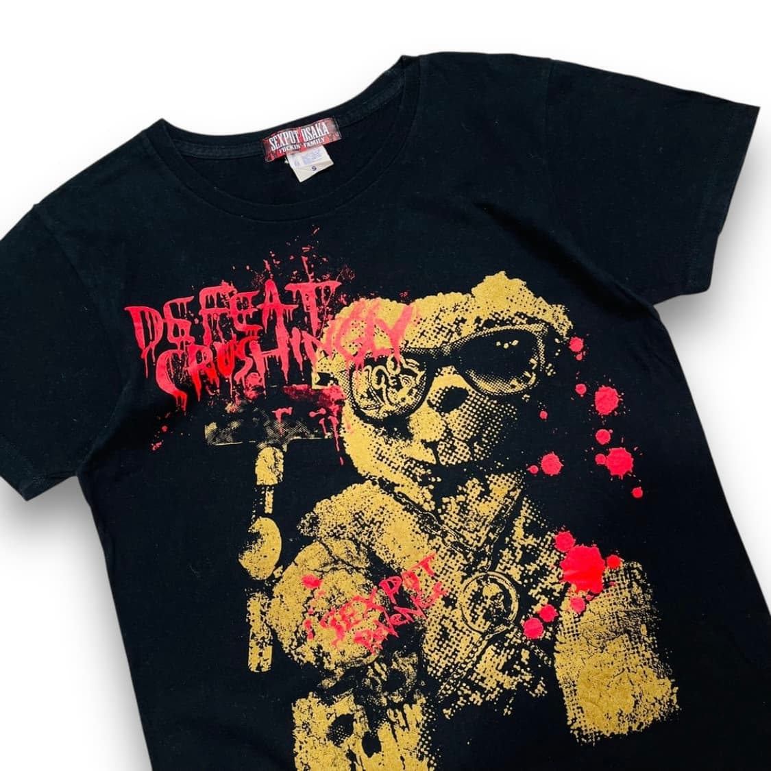 섹스팟 리벤지 펑크 오사카 곰돌이 블러드 다크 티셔츠 상품이미지2