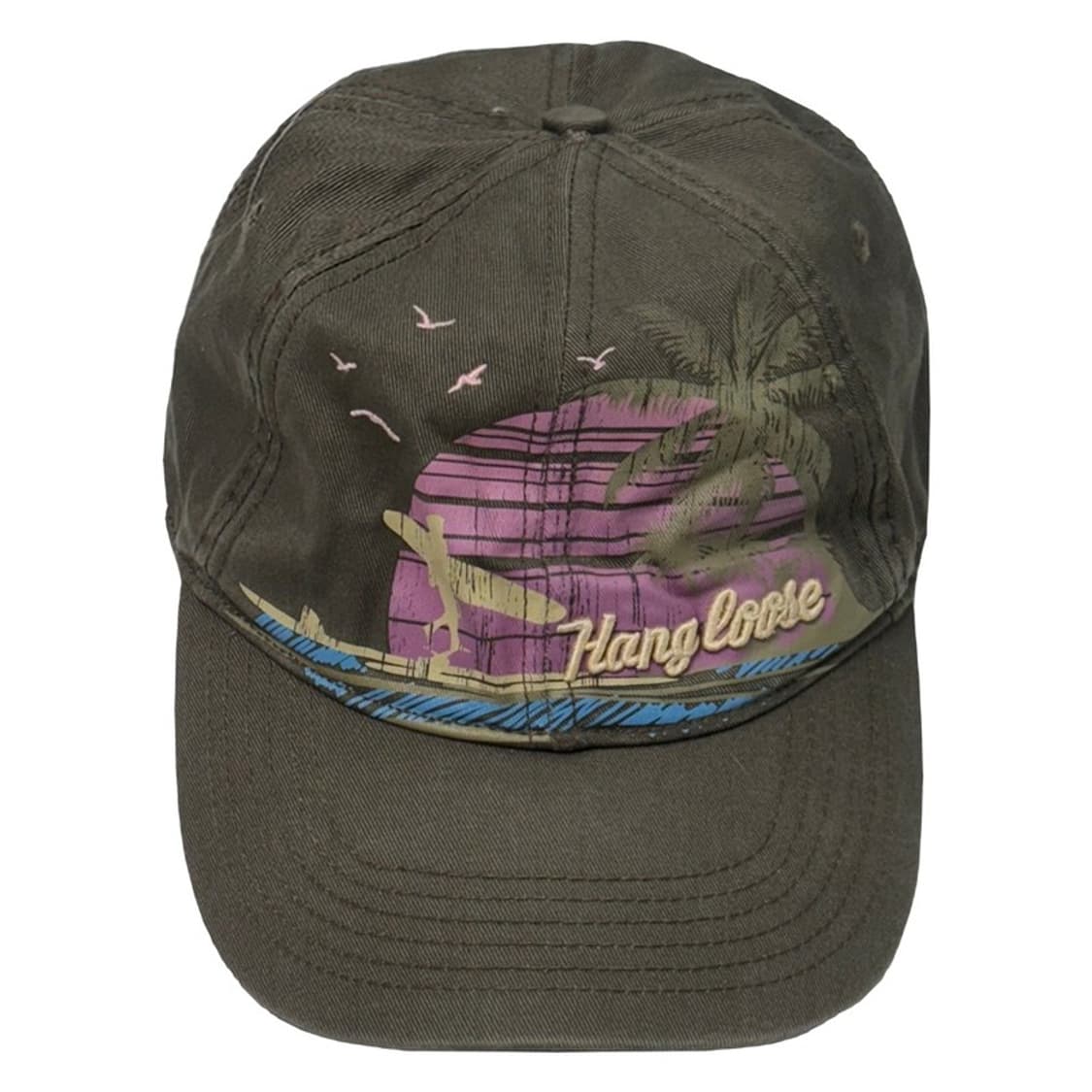 NEWYORKER 그래픽 자수 캡 올리브 상품이미지1