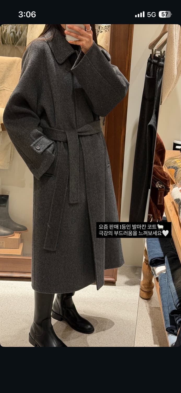 [새상품] 울캐시 핸드메이드 발마칸 코트 상품이미지1