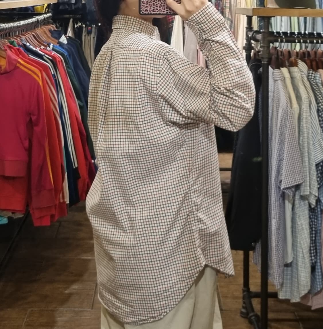 [Hi] polo 폴로 긴팔 체크셔츠 오트밀 상품이미지5