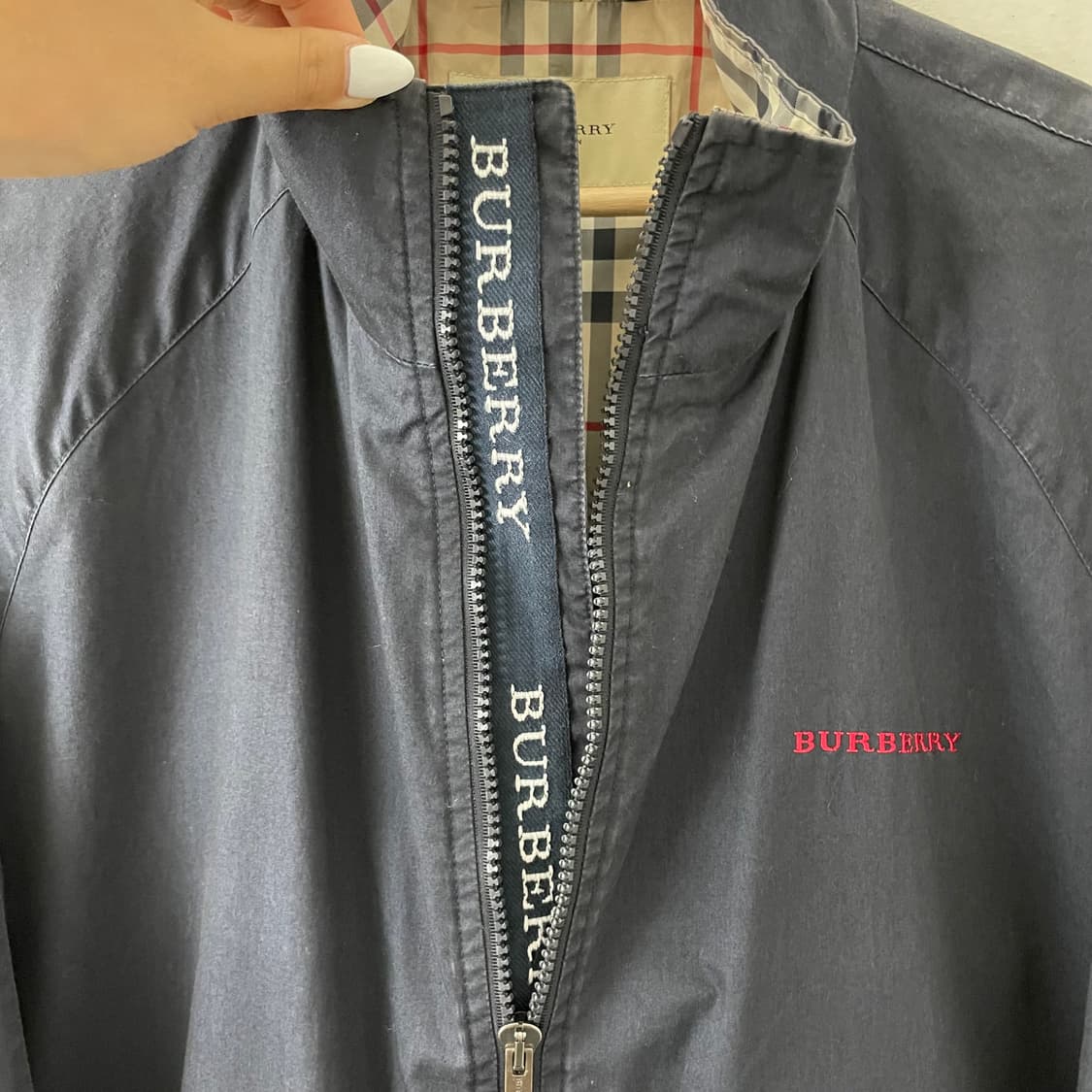 버버리 네이비 오리지널 체크 안감 자켓 상품이미지6