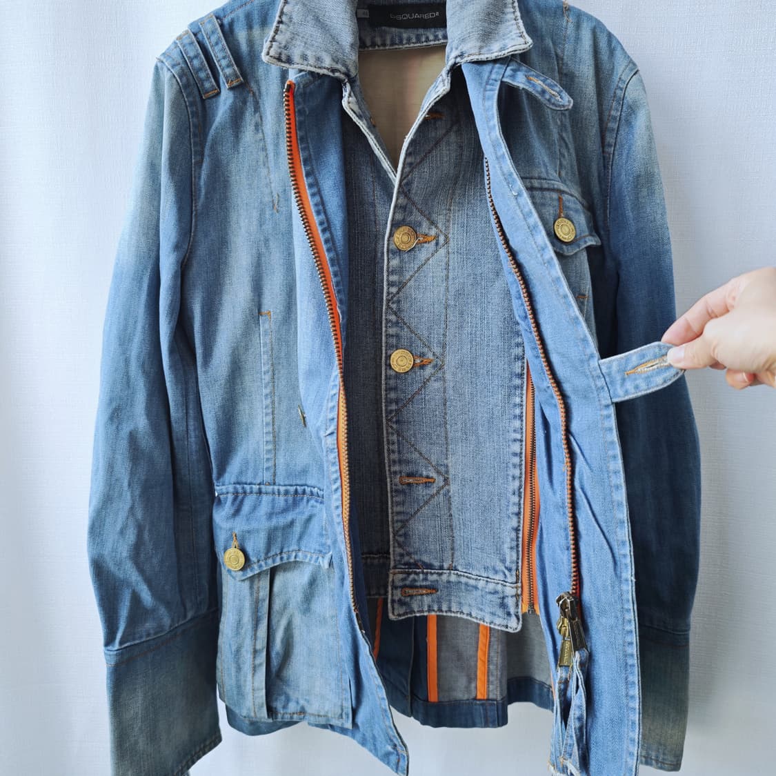 디스퀘어드2 페이크 레이어드 데님 자켓 46사이즈 상품이미지6